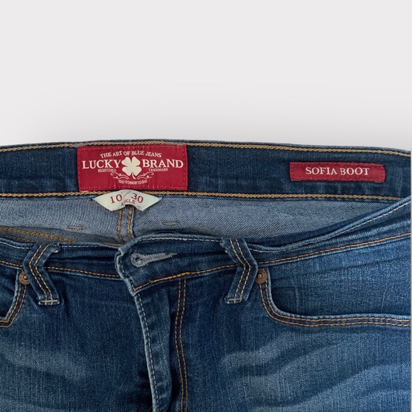 Lucky Brand dark wash Sophia bootcut flare jeans size 10 (27”) x 30” - Picture 4 of 10